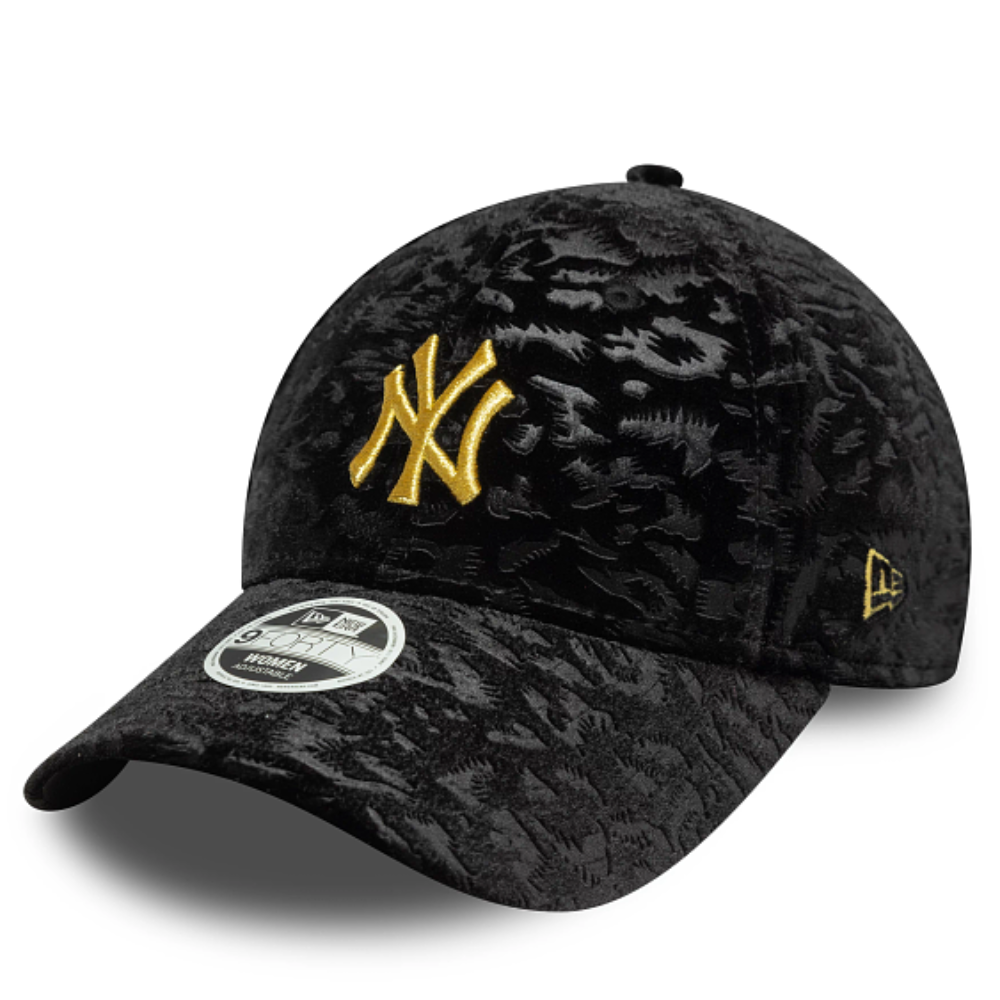 New Era - 9Forty Womens Leo Velour New York Yankees Cap - Black